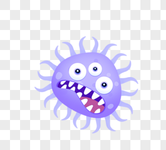 紫色触手细菌药物卡通病毒图片