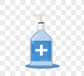 蓝色卫生洗手液清洁消毒图片