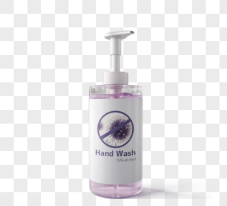 洗漱用品紫色洗手液清洁消毒图片