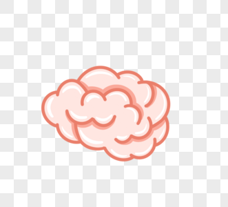 人大脑粉色大脑思考高清图片