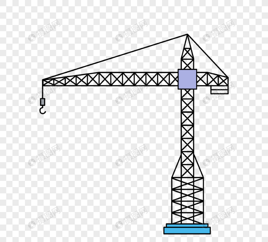 建筑塔吊建筑施工图片