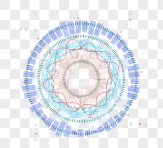 大数据波纹几何商业圆形图片