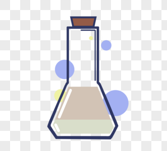 透明扁平卡通化学元素图片