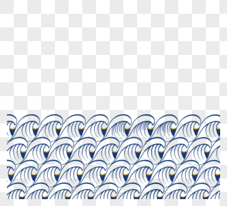 日式简约海浪涟漪装饰图案图片