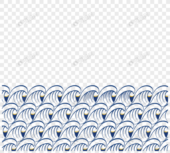 日式简约海浪涟漪装饰图案图片