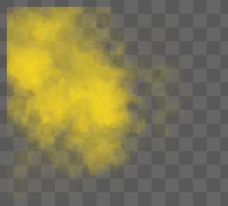 黄色创意感手绘烟雾元素图片