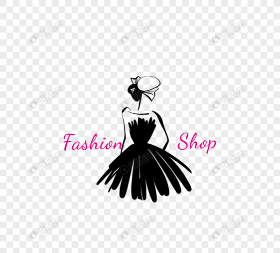 简约时尚优雅女人裙子轮廓logo标志图片