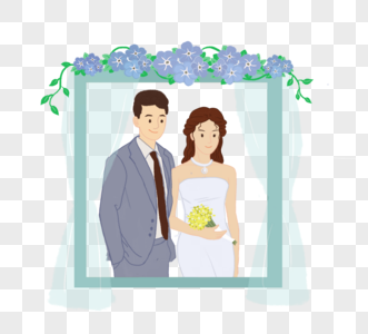 卡通手绘婚礼元素图片