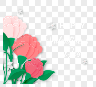 红色玫瑰花情人节花卉元素图片
