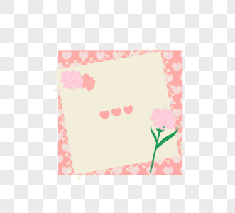 手绘节日花朵贺卡元素图片