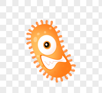 橙色调皮病毒可爱病毒图片