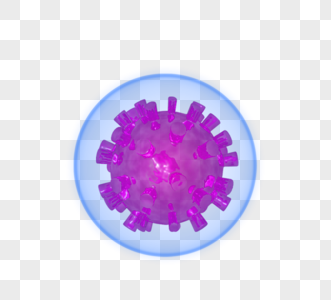 紫色病菌细菌三维病毒图片