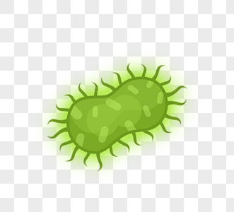 绿色病菌细菌卡通病毒图片