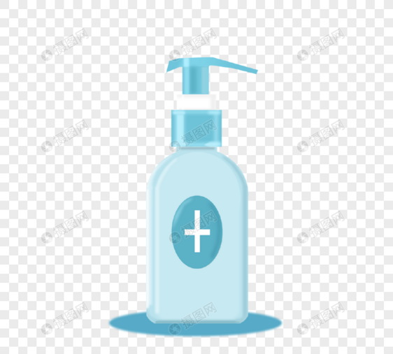 蓝色洗手液清洁消毒干净图片
