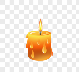 黄色蜡烛平蜡烛高清图片