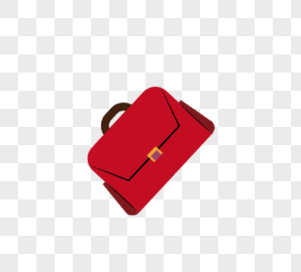 红色手提包公文包高清图片