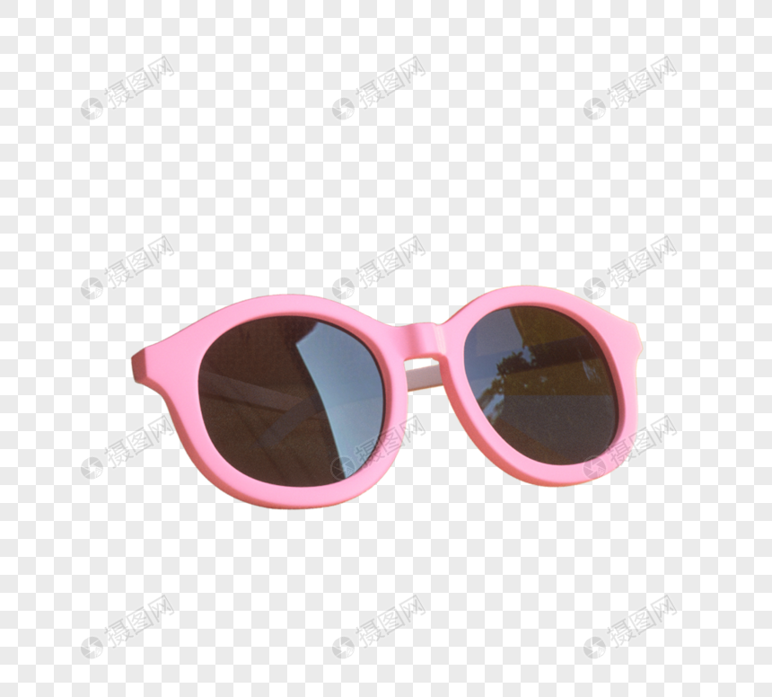 粉色太阳镜手绘卡通眼镜图片
