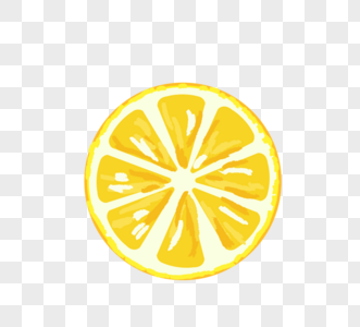 手绘矢量水果黄色柠檬图片