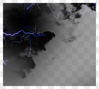 阴天厚重质感闪电云层图片