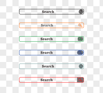 商务风格网页搜索框ui元素图片