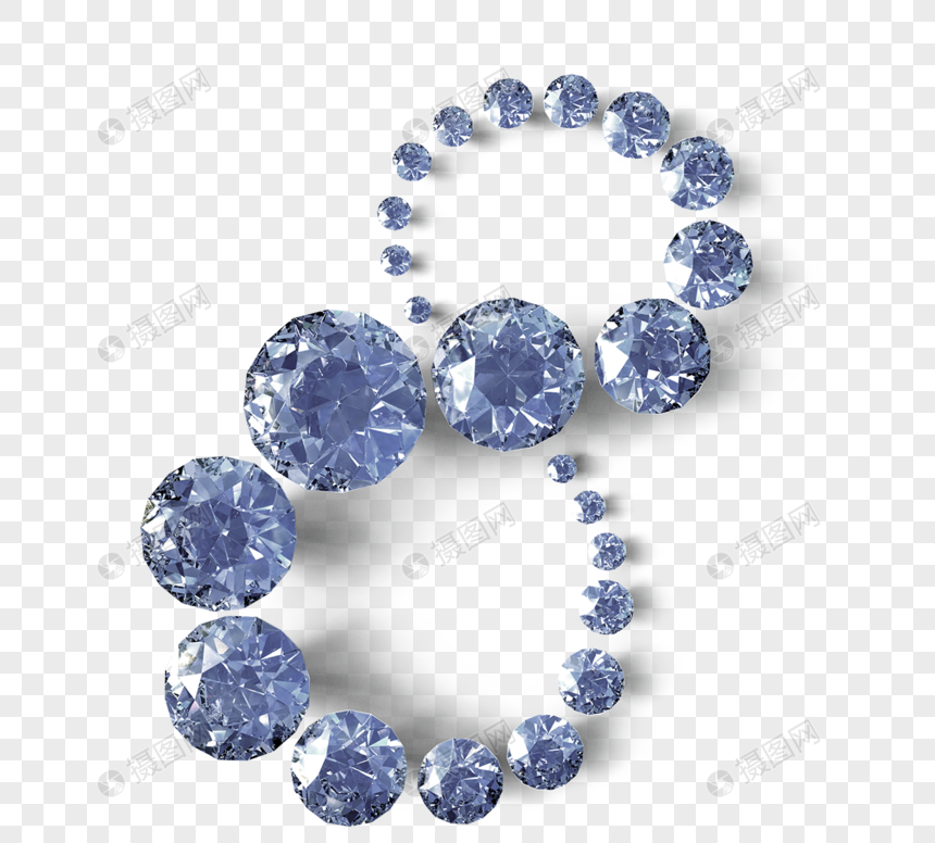 扭曲排列钻石3d元素图片