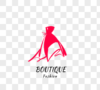 红色长裙创意logo标志图片