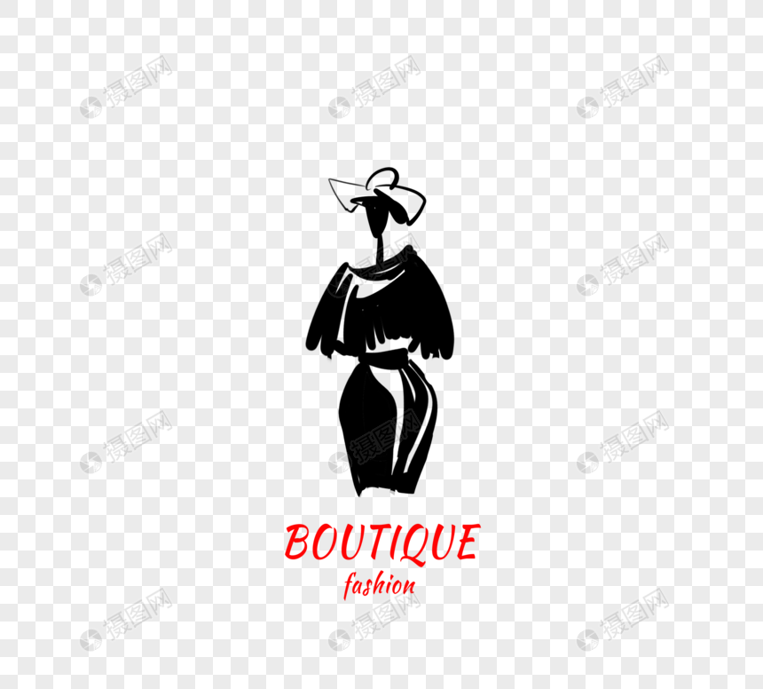 优雅裙子帽子logo标志