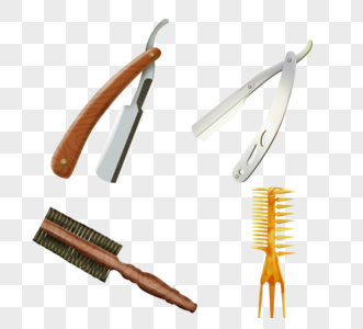 多功能刮刀毛刷梳子理发店工具图片