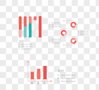 渐进式珊瑚着色商业业务图表数据元素高清图片