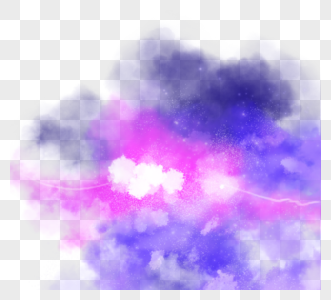 漂浮紫色宇宙星云高清图片