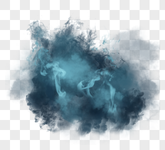 颗粒风格蓝色烟雾图片