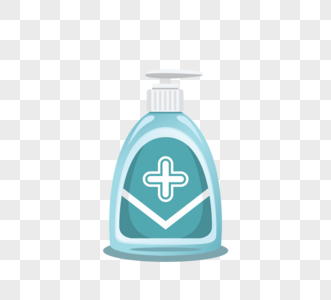 蓝色洗手液清洁消毒图片