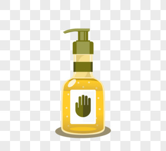 黄色洗手液清洁消毒可爱图片