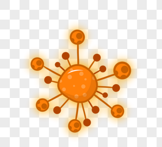 橙色放射状病毒病菌细菌图片