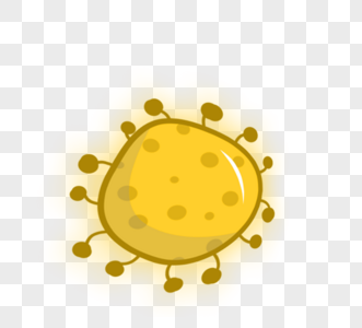 黄色圆形病毒病菌细菌图片