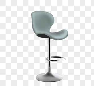 灰色办公椅手绘家具吧台座椅图片