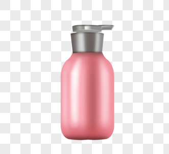 手绘女士化妆品粉色瓶子创意元素设计图片
