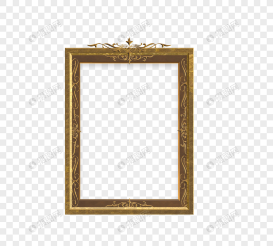 长方形矢量金属边框相框图片