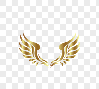 金色翅膀金属飞翔图片
