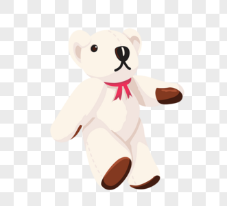 可爱白色小熊玩具图片