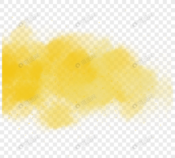 黄色系创意感手绘烟雾元素图片