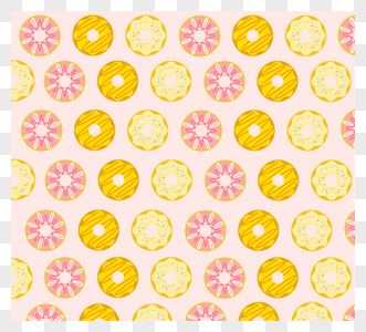 粉色可爱扁平风卡通甜甜圈甜品图片