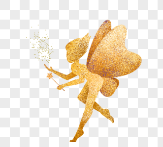 金粉装饰飞翔精灵图片