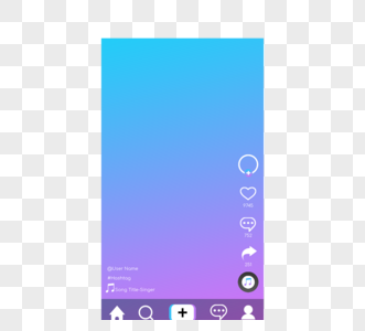 社交媒体抖音渐变色界面图片