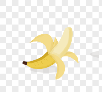 卡通手绘水果剥皮香蕉图片