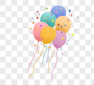 肌理噪点风格生日装饰气球图片
