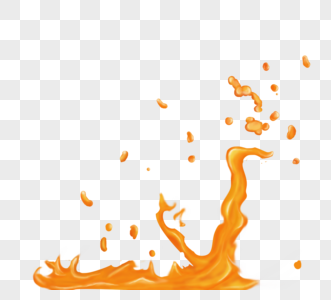 飞溅橙汁液体图片