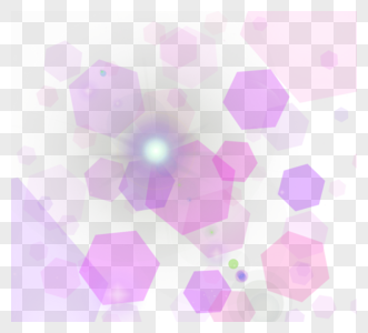 科技风格粉紫色六边形散射光效高清图片