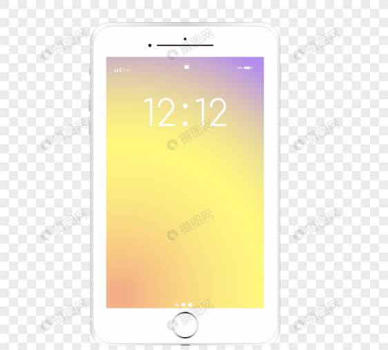 3d风格促销银白色手机图片