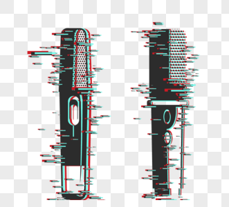 故障风麦克风话筒元素图片